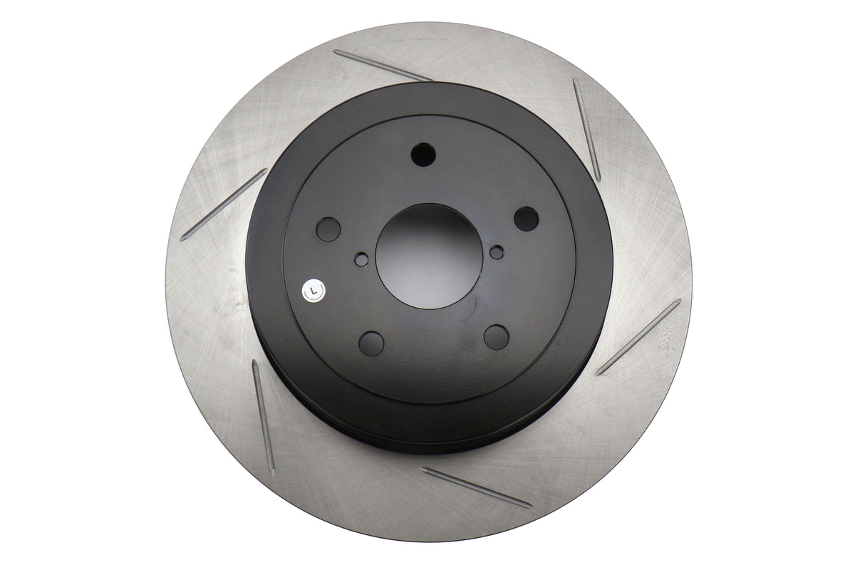 STT126.47023S-GRP Stoptech Slotted Rear Rotor Pair - Subaru STI 2005-2007,