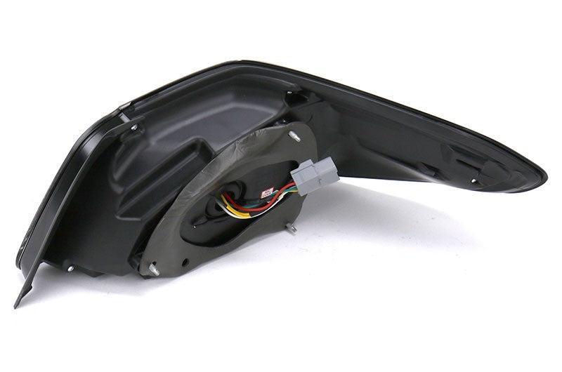 SCDLT-WRX15JMLED-SQ-TM Spec-D Sequential LED Tail Lights - 2015+ WRX / STI-Glossy Black-Clear Lens-White LED Bar,