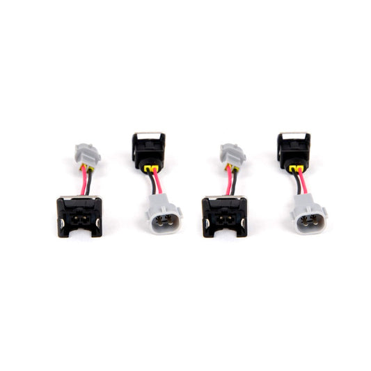 FICPADPJTOD4 Fuel Injector Clinic Injector Plug Adapters for Jetronic/EV1 (Female) to Denso (Male) Set of 4,