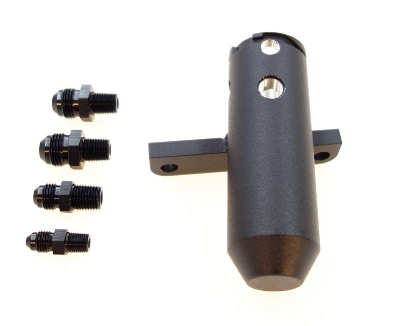 KILUTCRV2AN-B Killer B Motorsport Upper Coolant Reservoir w/ AN Fittings Black - Subaru Models (inc. 2002-2007 WRX / 2004-2021 STI),
