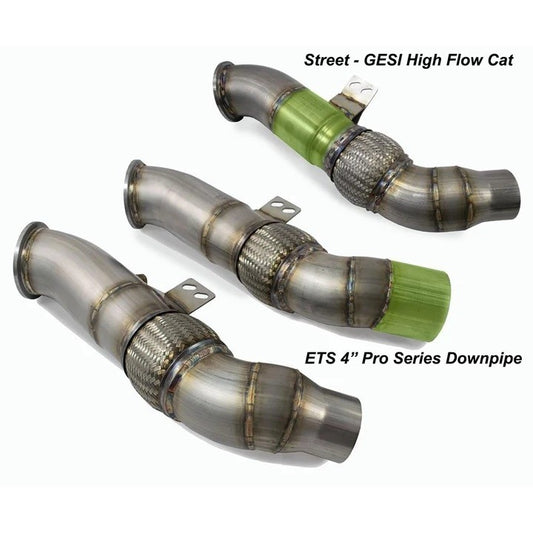 ETS900-20-EXH-014 ETS Downpipe - 2020 Supra-Street - GESI High Flow Cat-ETS 4.0" Pro Series Exhaust System,
