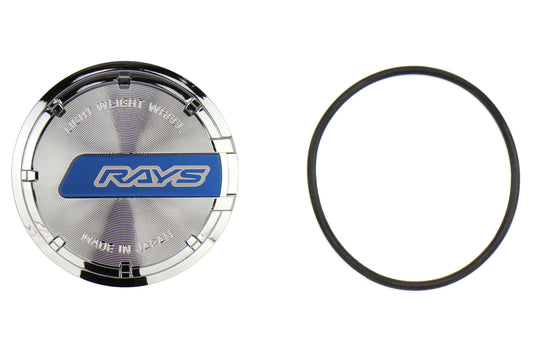GRAWCGLBLCH Rays Gram Lights 57CR / 57DR GL Center Cap-Blue-Chrome,