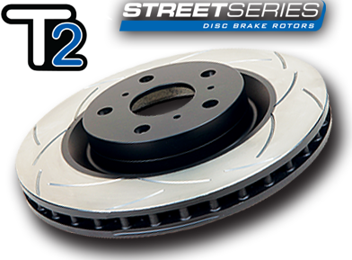 DBB654S-10 DBA T2 Street Series Slotted Rotors (Front) - 2015-2017 STI,