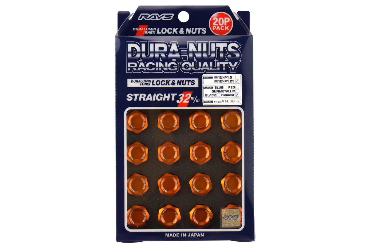VLKWDURA3212125O Rays Dura-Nut L32 Straight Type lug nuts - 2015+ WRX / 2015+ STI / 2013+ BRZ / 2014+ FORESTER,