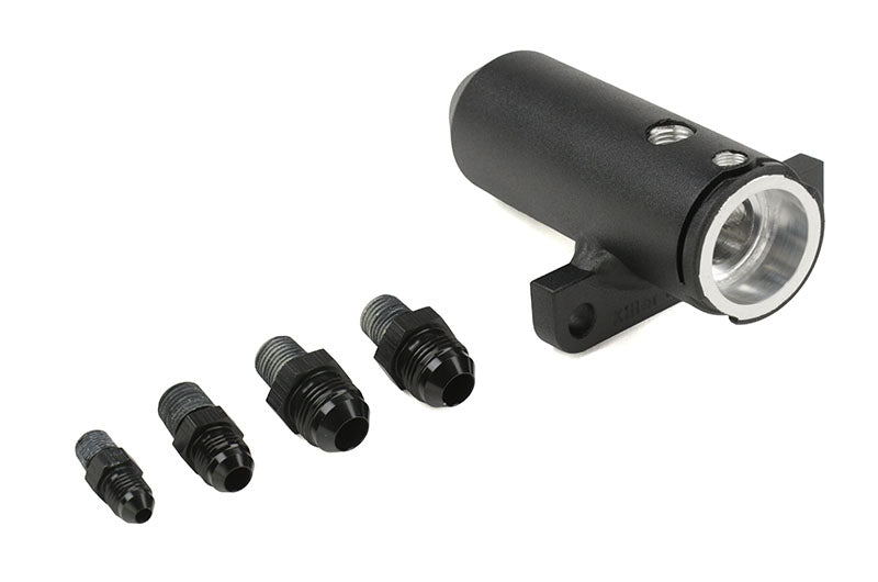 KILUTCRV2AN-B Killer B Motorsport Upper Coolant Reservoir w/ AN Fittings Black - Subaru Models (inc. 2002-2007 WRX / 2004-2021 STI),
