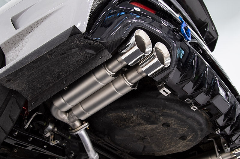 CPESBAE00002T CP-E Austenite Axle Back Quad Mufflers 4in Titan Tips - 2015+ WRX / STI,