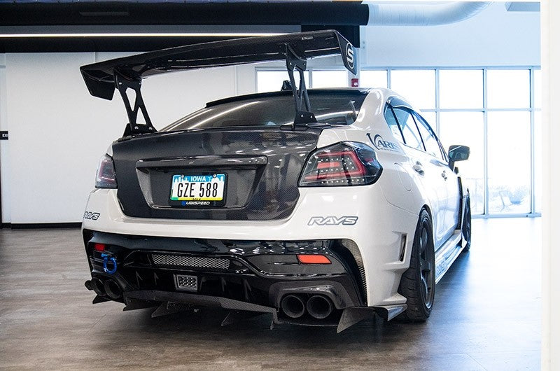 SCDLT-WRX15BKLED-SQ-TM Spec-D Sequential LED Tail Lights - 2015+ WRX / STI-Glossy Black-Clear Lens-Red LED Bar,