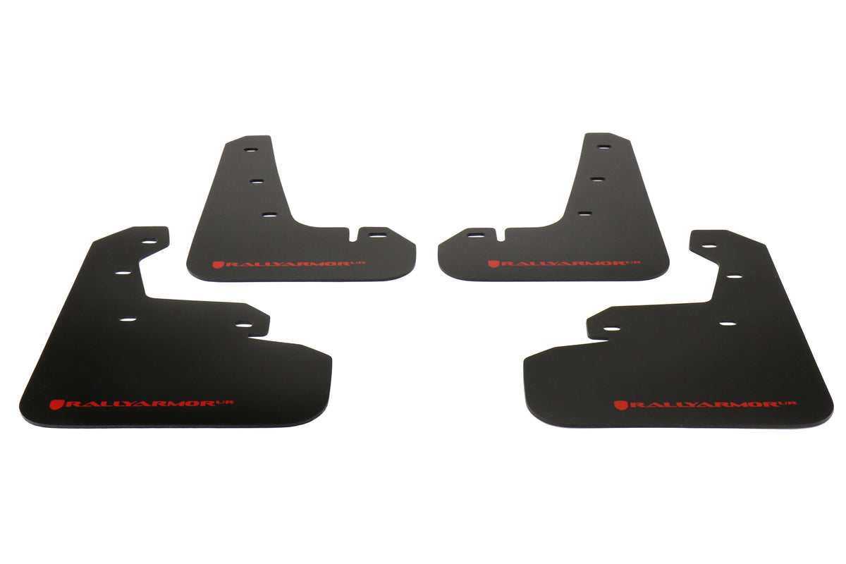 RALMF45-UR-BLK/RD Rally Armor Mud Flaps - 2017+ Impreza-Black Mud Flap with Red Logo,