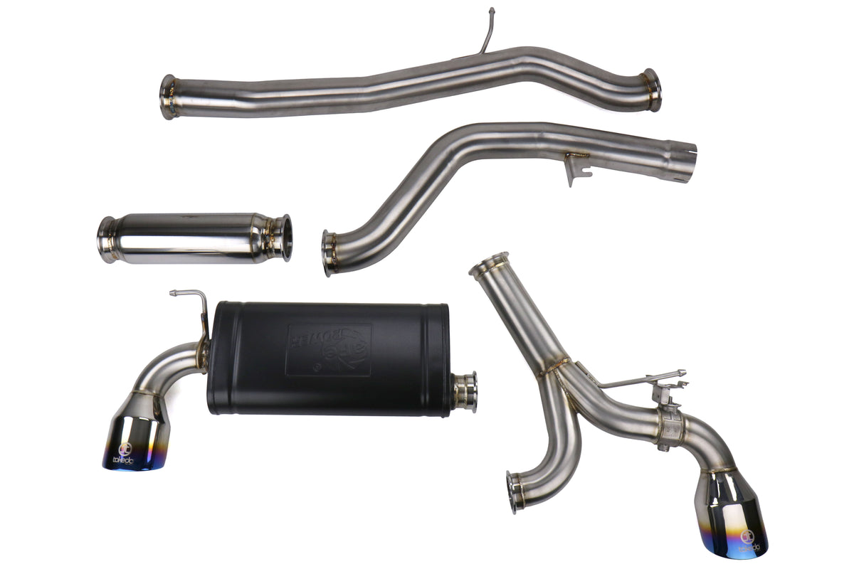 AFE49-36043-L aFe Takeda 3" to 2-1/2" 304 Stainless Steel Catback Exhaust - 2020 Supra-Burnt Blue,