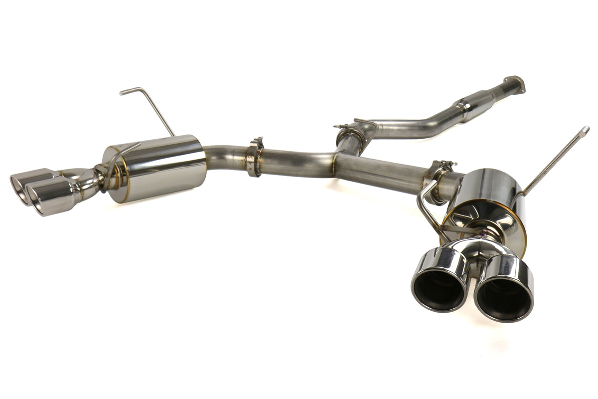 ETS200-30-EXH-013 ETS Catback Exhaust System - 2015+ WRX / STI-Muffled-Add Resonator-Polished Tips,