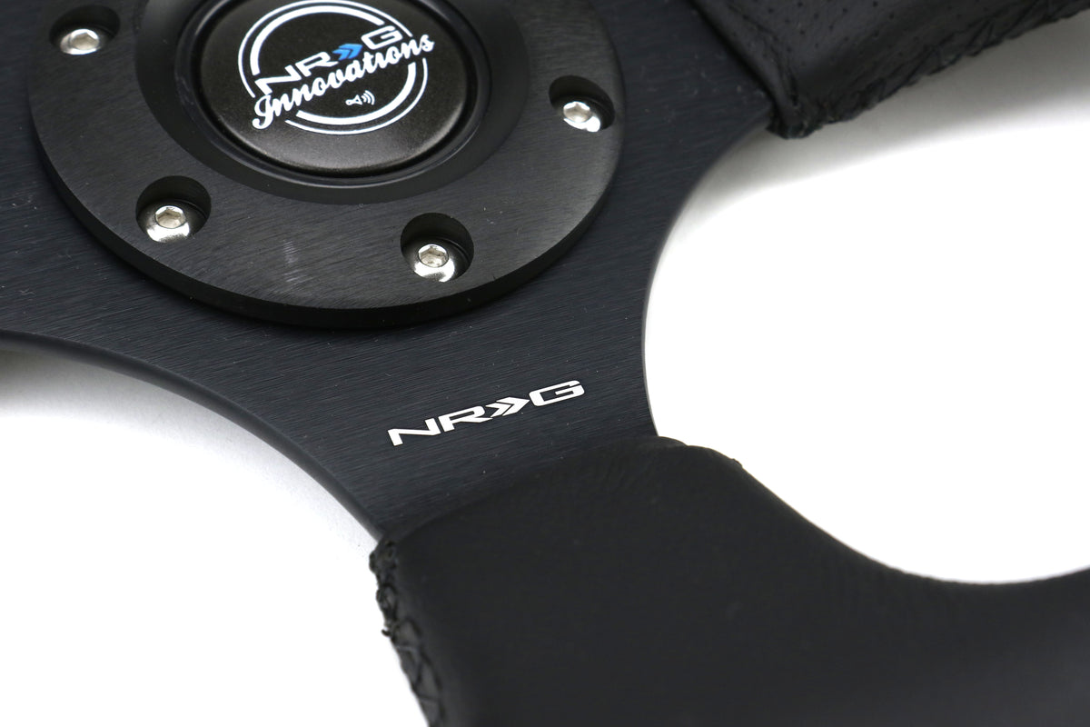 NRGRST-009R NRG 320mm Sport Leather Steering Wheel Oval - Universal,