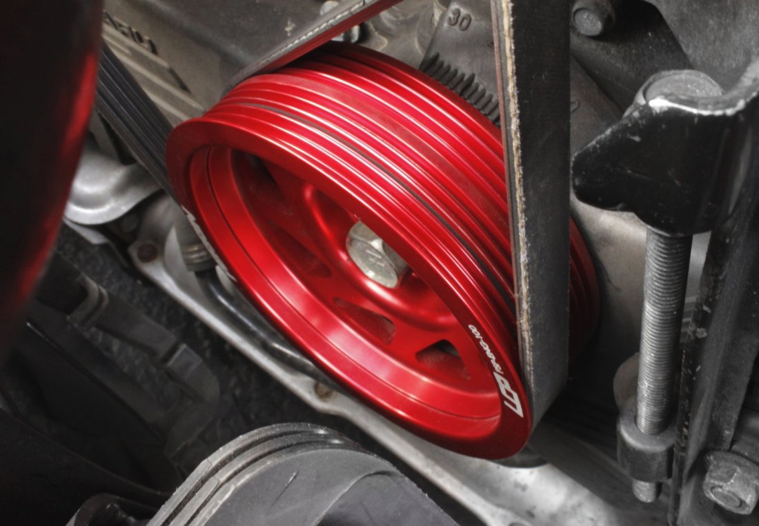 PERPSP-ENG-100RD Perrin Lightweight Crank Pulley - 2015+ STI-Red,