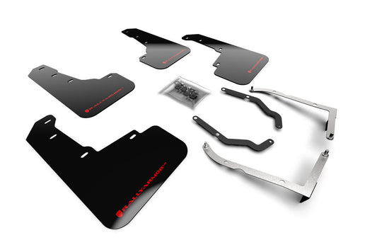 Rally Armor UR Mudflaps Lift / AT Black Urethane Red Logo - 2018-2021 Subaru Crosstrek
