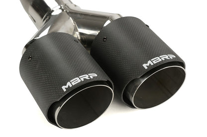 MBRS48023CF MBRP Race 3in Quad Tip Cat Back Exhaust - 2015+ WRX / STI-Carbon Fiber,