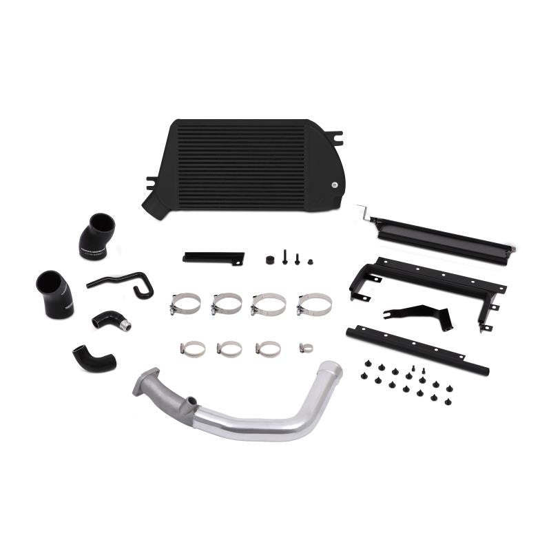 MIMMMTMIC-WRX-15PBK Mishimoto Performance Top Mount Intercooler and Charge Pipe Kit - 2015+ WRX-Polished Pipe, Black Intercooler,