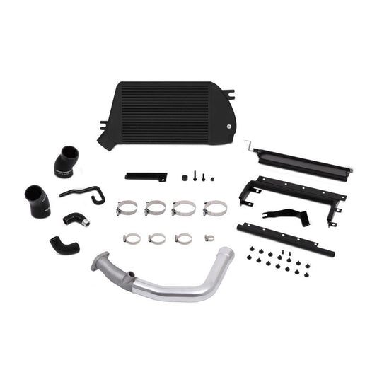 MIMMMTMIC-WRX-15PBK Mishimoto Performance Top Mount Intercooler and Charge Pipe Kit - 2015+ WRX-Polished Pipe, Black Intercooler,