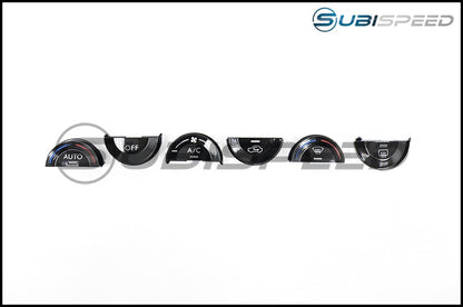 STIWRXDC-KNOB Subaru OEM JDM Dual Climate Piano Black Knob Filler Panels - 2015+ WRX / 2015+ STI / 2014+ Forester / 2013-2016 Crosstrek,