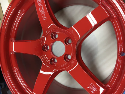 GRAWGCRX38EMRP Rays Gram Lights 57CR Subispeed Exclusive Milano Red 18x9.5 +38 - 2015+ WRX / STI,