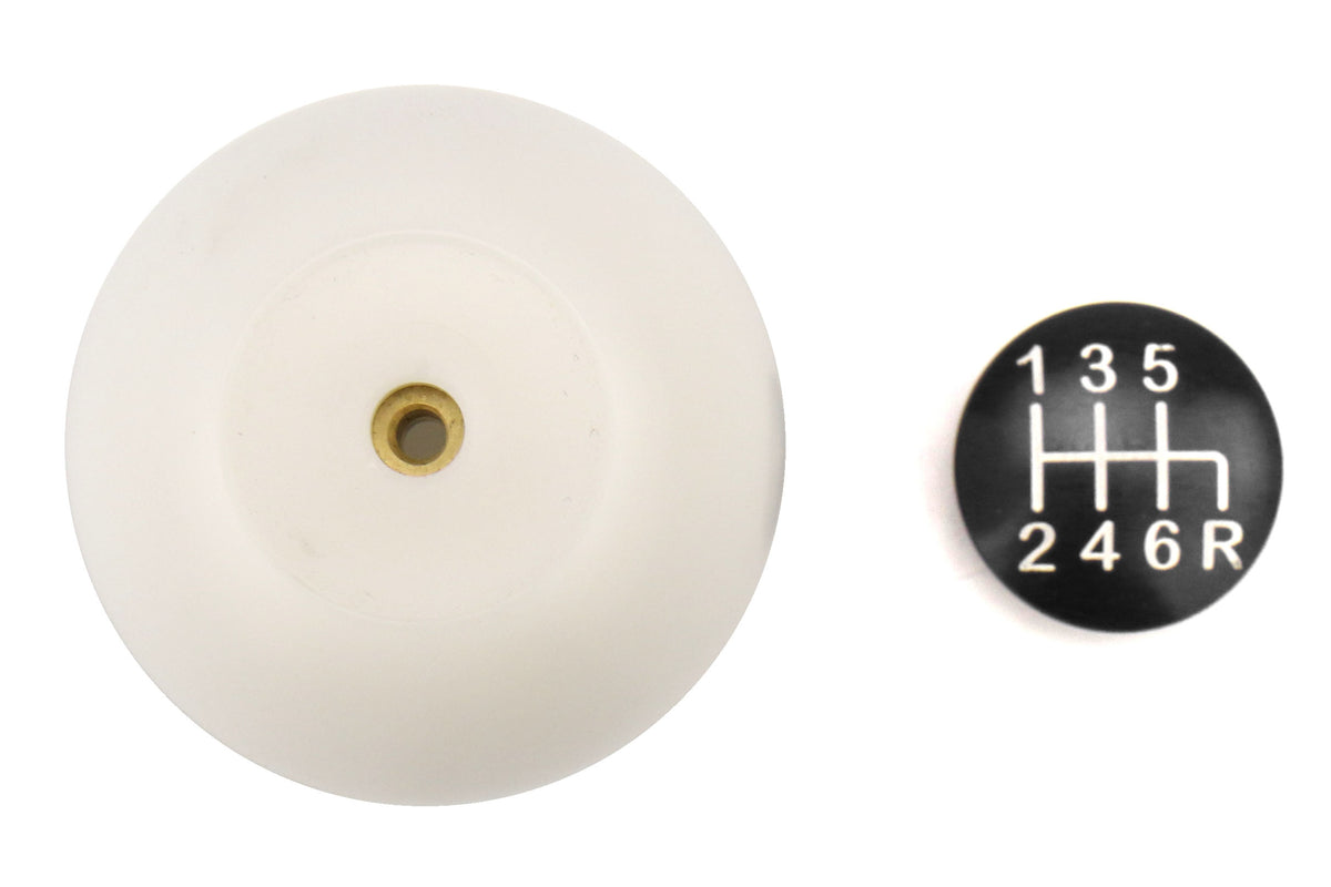 BBA31000090101 Boomba Racing White Delrin Weighted Shift Knob  - 2015+ WRX / 2015+ STI / 2014+ Forester-Black,
