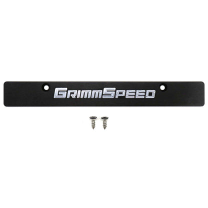 GRM094079 GrimmSpeed License Plate Delete Black/Silver - 2006-2014 Subaru WRX / 2006-2014 Subaru STI,