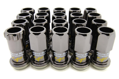 KICKRC13K Project Kics R40 Lug Nuts - 2015+ WRX / 2015+ STI / 2013+ FT86-R40 REVO Black Chrome with Locks,