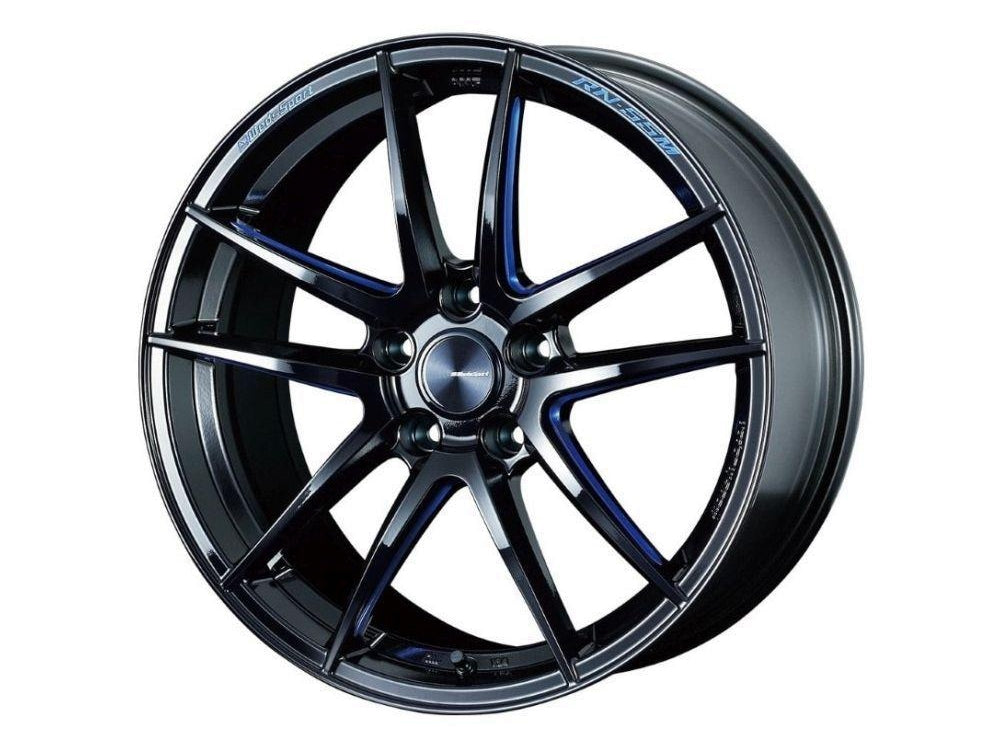 WED72967 Wedssport RN55M 18x9.5 +38mm Black Blue Machine,