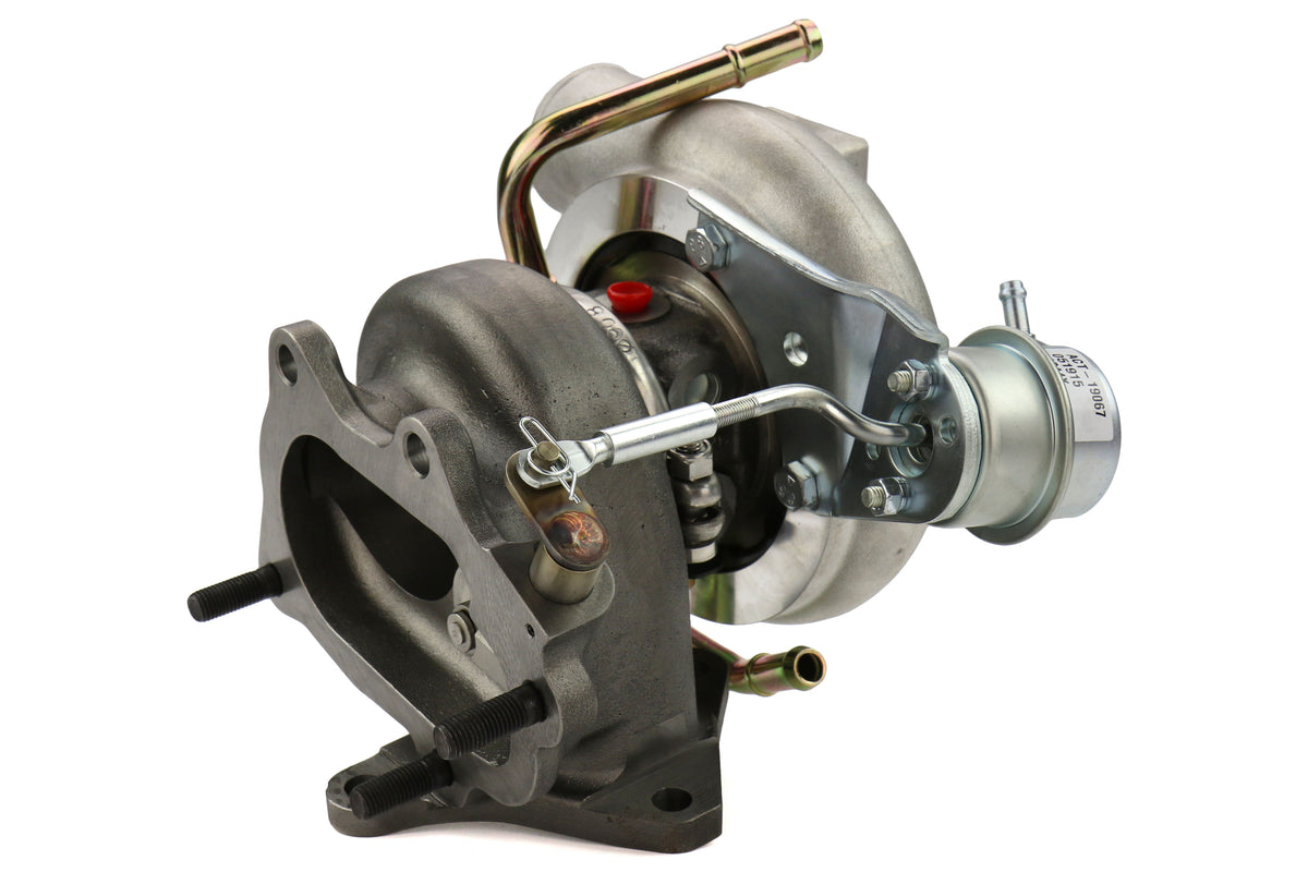 FPT2025090 Forced Performance FP GREEN Turbocharger Subaru STI 60mm 8cm IWG w/ Oil Feed Line - 2002-2007 Subaru WRX / 2004+ Subaru STI,