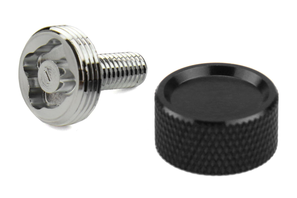 KICWKPLBK Project Kics Leggdura Racing 2pc License Plate Lock Bolts - Universal-Black,