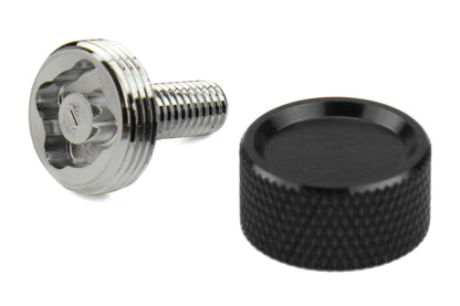 KICWKPLBK Project Kics Leggdura Racing 2pc License Plate Lock Bolts - Universal-Black,
