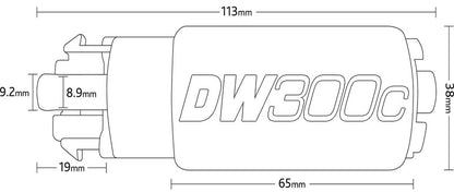 DET9-307-1010 DeatschWerks DW300 Series Fuel Pump w/ Install Kit - 2015-2018 WRX / 2013+ FR-S / BRZ / 86,