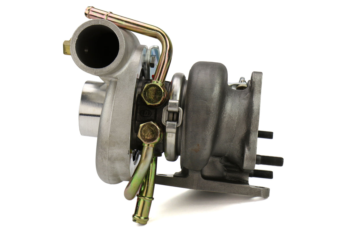 FPT2025090 Forced Performance FP GREEN Turbocharger Subaru STI 60mm 8cm IWG w/ Oil Feed Line - 2002-2007 Subaru WRX / 2004+ Subaru STI,