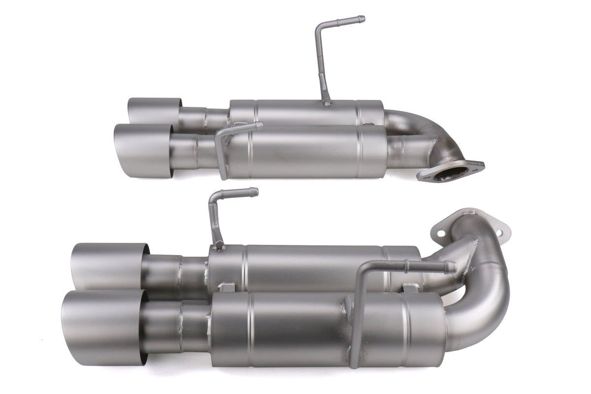 CPESBAE00002T CP-E Austenite Axle Back Quad Mufflers 4in Titan Tips - 2015+ WRX / STI,