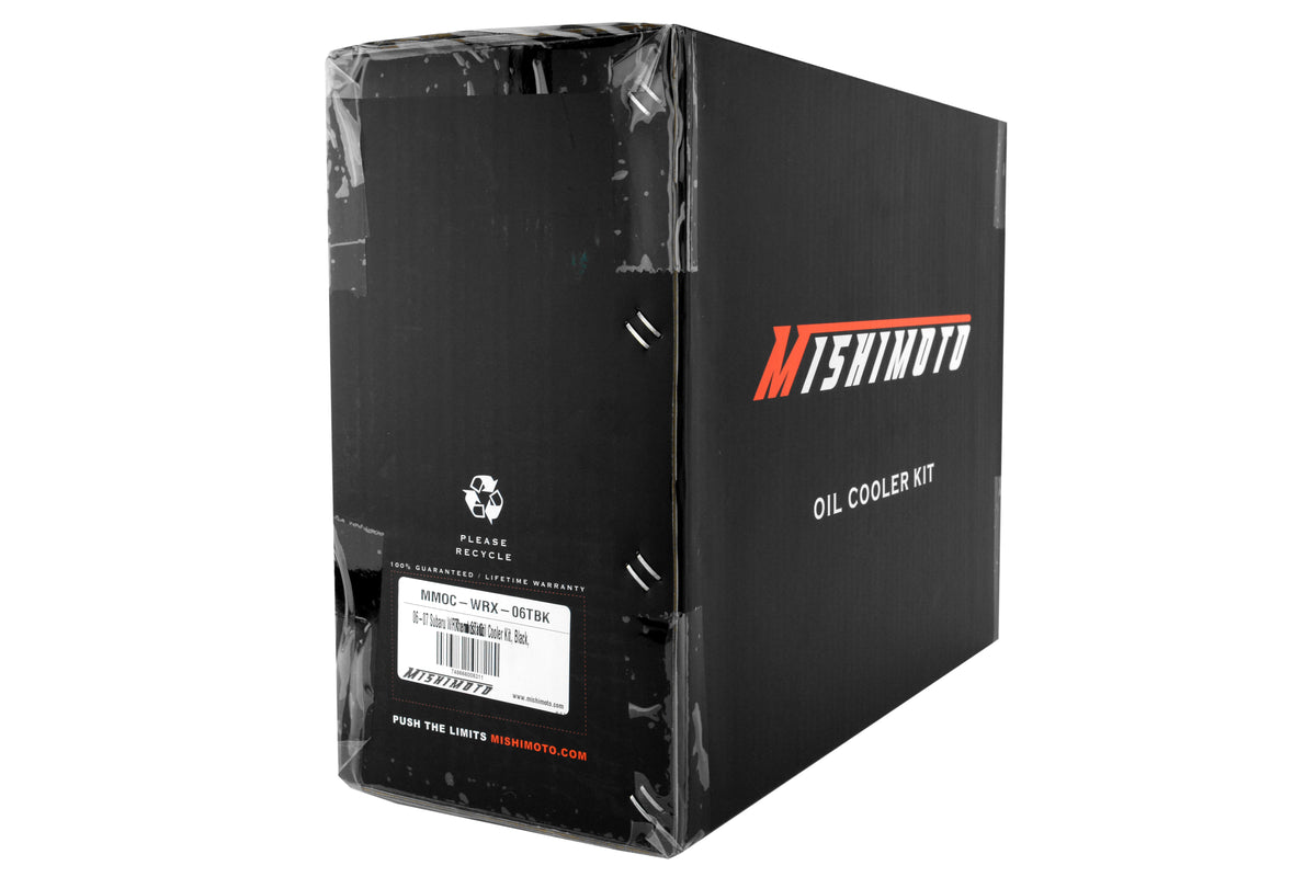MIMMMOC-WRX-06TBK Mishimoto Thermostatic Oil Cooler Kit Black - 2006-2007 Subaru WRX / 2006-2007 Subaru STI,