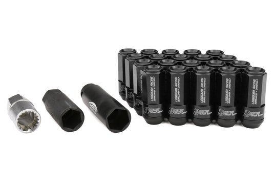 KICWCL5313K Project Kics Leggdura Racing Shell Type Lug Nut 53mm (Closed-End) - 2015+ WRX / 2015+ STI / 2013+ FT86-Black,