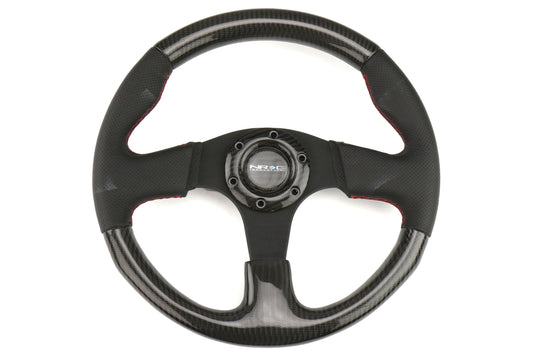 NRGST-310CFRS NRG 315mm Carbon Fiber Steering Wheel With Red Stitching - Universal,