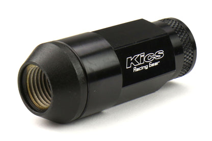 KICWRL5313K Project Kics Leggdura Racing Shell Type Lug Nut 53mm (Open-End) - 2015+ WRX / 2015+ STI / 2013+ FT86-Black,
