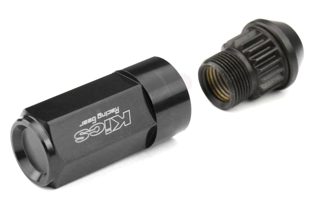 KICWCL5313K Project Kics Leggdura Racing Shell Type Lug Nut 53mm (Closed-End) - 2015+ WRX / 2015+ STI / 2013+ FT86-Black,