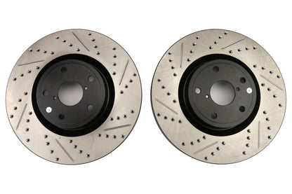 STT127.47022-GRP Stoptech Drilled and Slotted Rotor Pair Front - 2015-2017 Subaru STI,