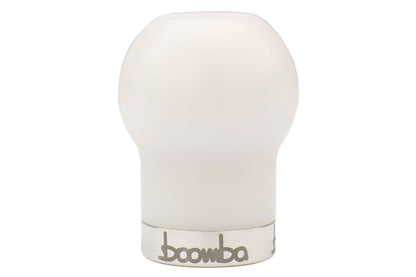 BBA031-00-009N Boomba Racing White Delrin Weighted Shift Knob  - 2015+ WRX / 2015+ STI / 2014+ Forester-Silver,