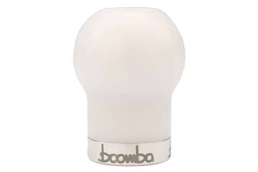 BBA031-00-009N Boomba Racing White Delrin Weighted Shift Knob  - 2015+ WRX / 2015+ STI / 2014+ Forester-Silver,