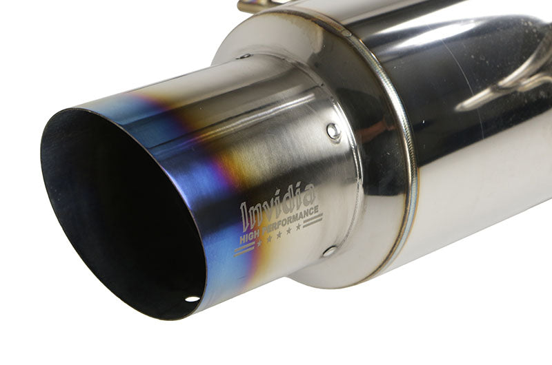INVHS02SW1GTT Invidia N1 Cat Back Exhaust Titanium Tip - 2002-2007 Subaru WRX/STI,