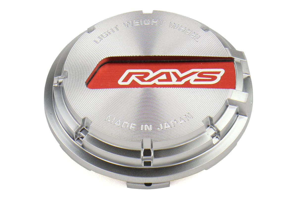 GRAWCGLRDSL Rays Gram Lights 57CR / 57DR GL Center Cap-Red-Silver,