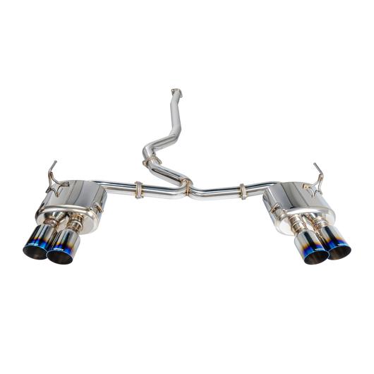 REMRK-C4076S-01TC Remark 4" Quad Exhaust - 2015+ WRX / STI-Burnt Titanium Tips-Resonated,