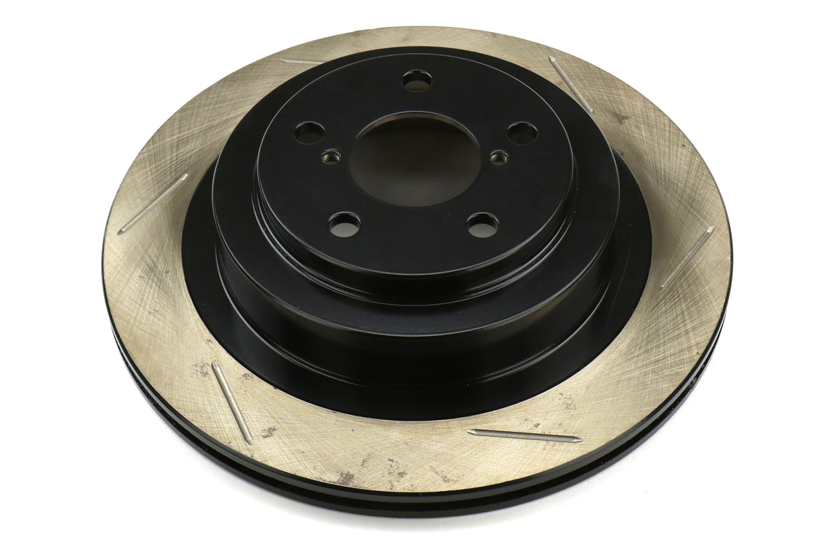 STT126.47025S-GRP Stoptech Slotted Rear Rotor Pair - Subaru Models Inc. 2006-2007 WRX / 2005-2009 Legacy GT,