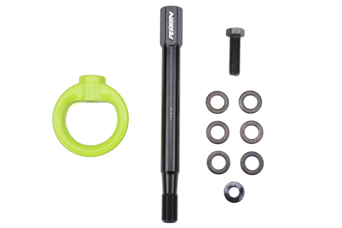 PERPSP-BDY-230NY PERRIN Tow Hook Kit Neon Yellow - Subaru WRX / STI 2002 - 2007,