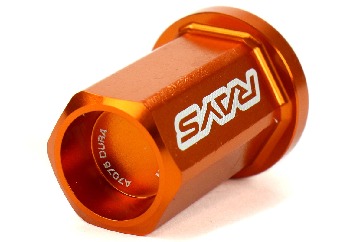 VLKWDURA4212125O Rays Dura-Nut L42 Straight Type lug nuts - 2015+ WRX / 2015+ STI / 2013+ BRZ / 2014+ FORESTER-Orange,