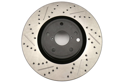 STT127.47022R StopTech Drilled and Slotted Sport Rotors (Front Right) - 2015+ STI,