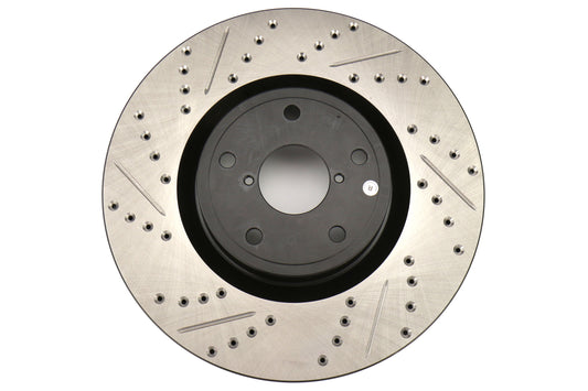 STT127.47022R StopTech Drilled and Slotted Sport Rotors (Front Right) - 2015+ STI,