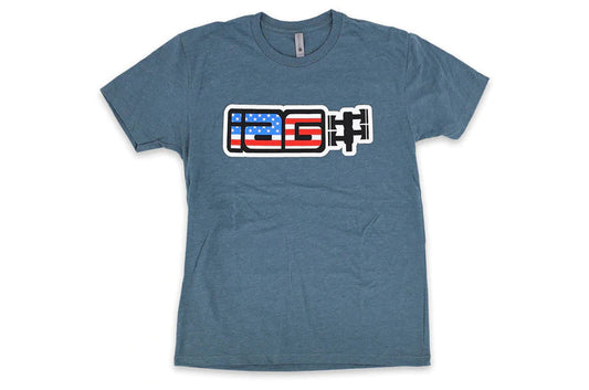 IAGIAG-APP-2080S IAG Performance IAG USA Boxer Logo T-Shirt / Indigo / Size - Small,