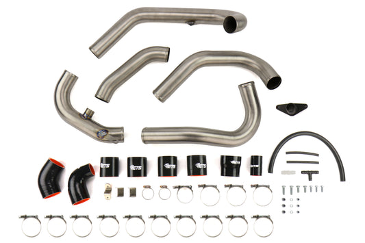 ETS200-20-ICP-015 ETS Titanium Front Mount Intercooler Piping Kit Brushed Titanium - 2008-2014 Subaru STI,